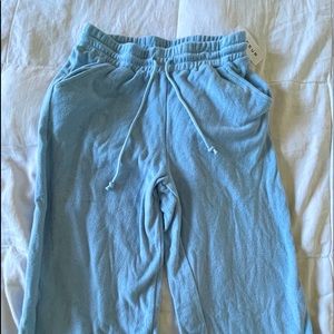 PACSUN super soft light blue sweatpants with pockets,and jaw strings